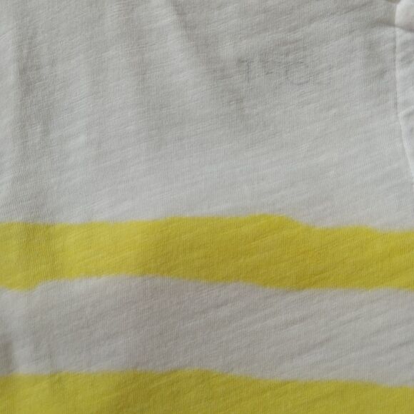 Ann Taylor LOFT Yellow Horizontal Striped Long Sleeve Tee Women's Small Petite - Picture 7 of 12